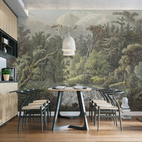 Vintage Jungle Waterfall Wall Mural - Wallanza