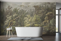 Vintage Jungle Waterfall Wall Mural - Wallanza