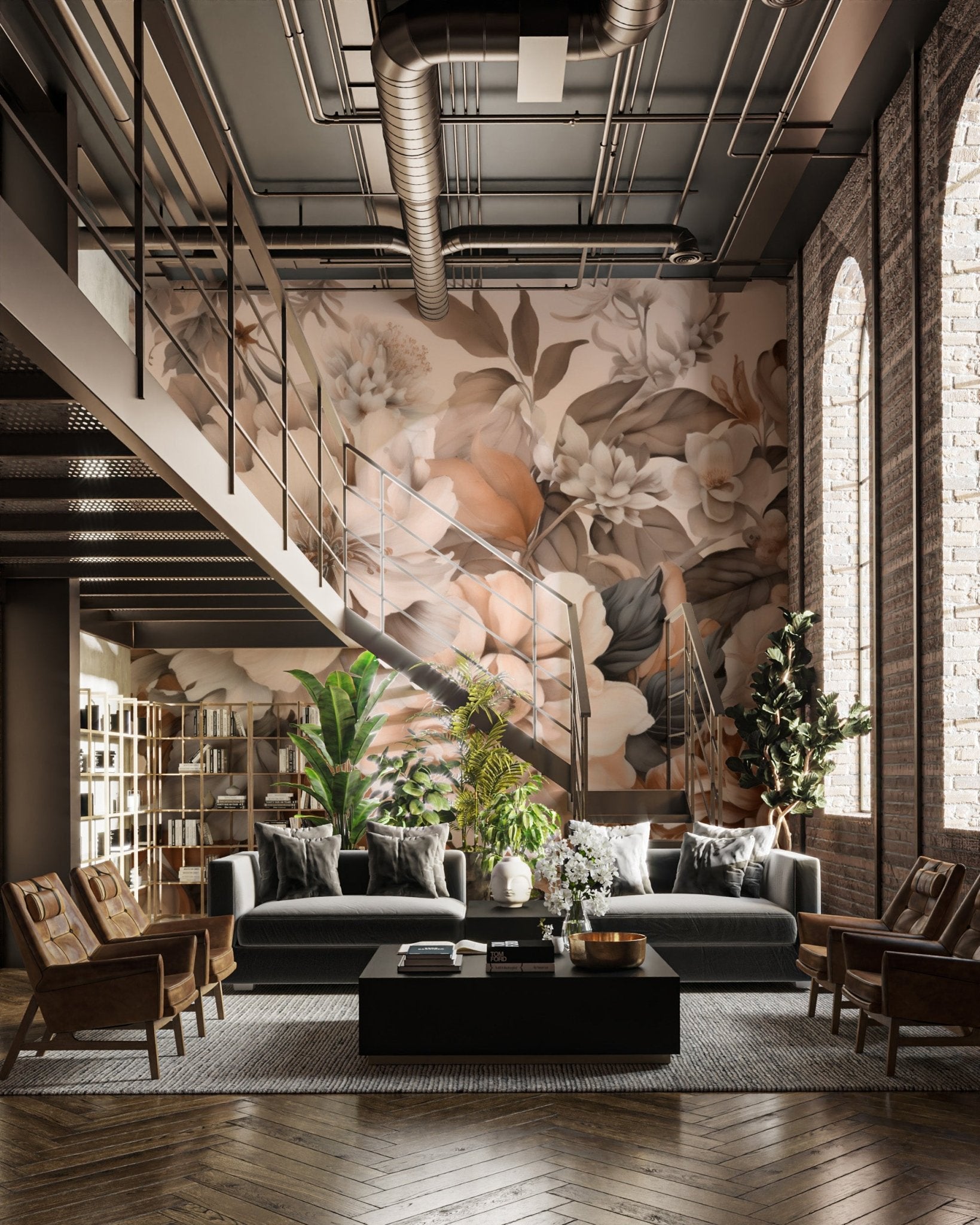 Vintage Muted Floral Wallpaper - Wallanza