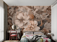 Vintage Muted Floral Wallpaper - Wallanza