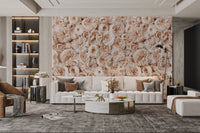 Vintage Peach Floral Wallpaper - Wallanza