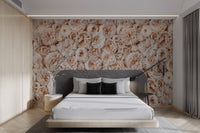 Vintage Peach Floral Wallpaper - Wallanza