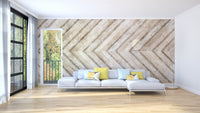 Vintage stone mural for timeless decor
