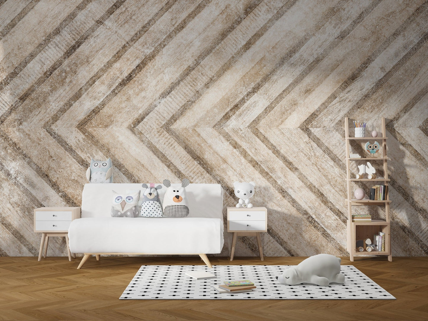 Vintage stone mural for cozy home accents
