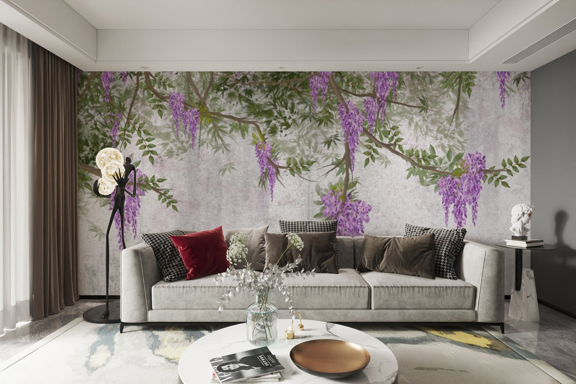 Vintage Wisteria Flower Wallpaper - Wallanza
