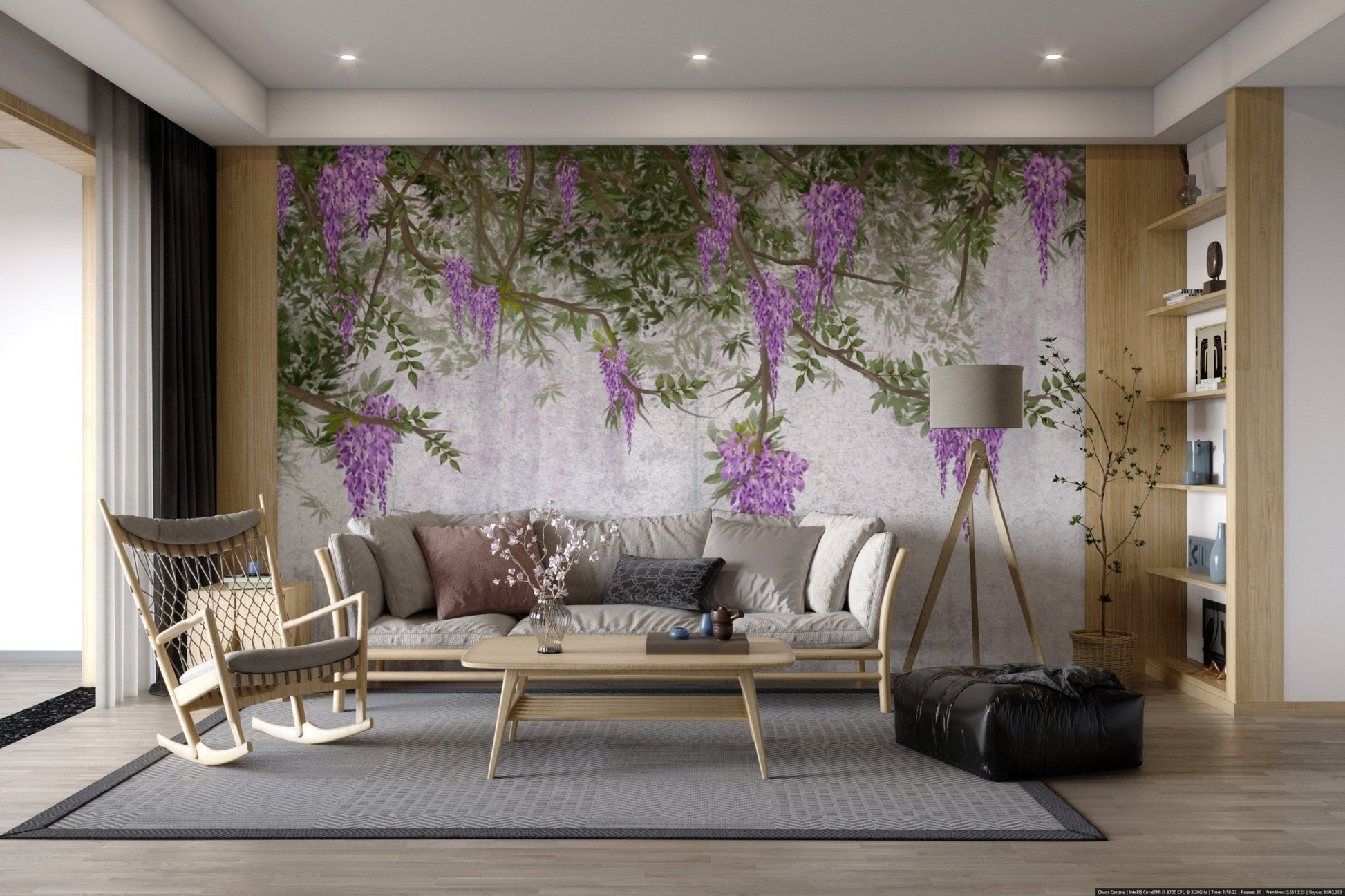 Vintage Wisteria Flower Wallpaper - Wallanza