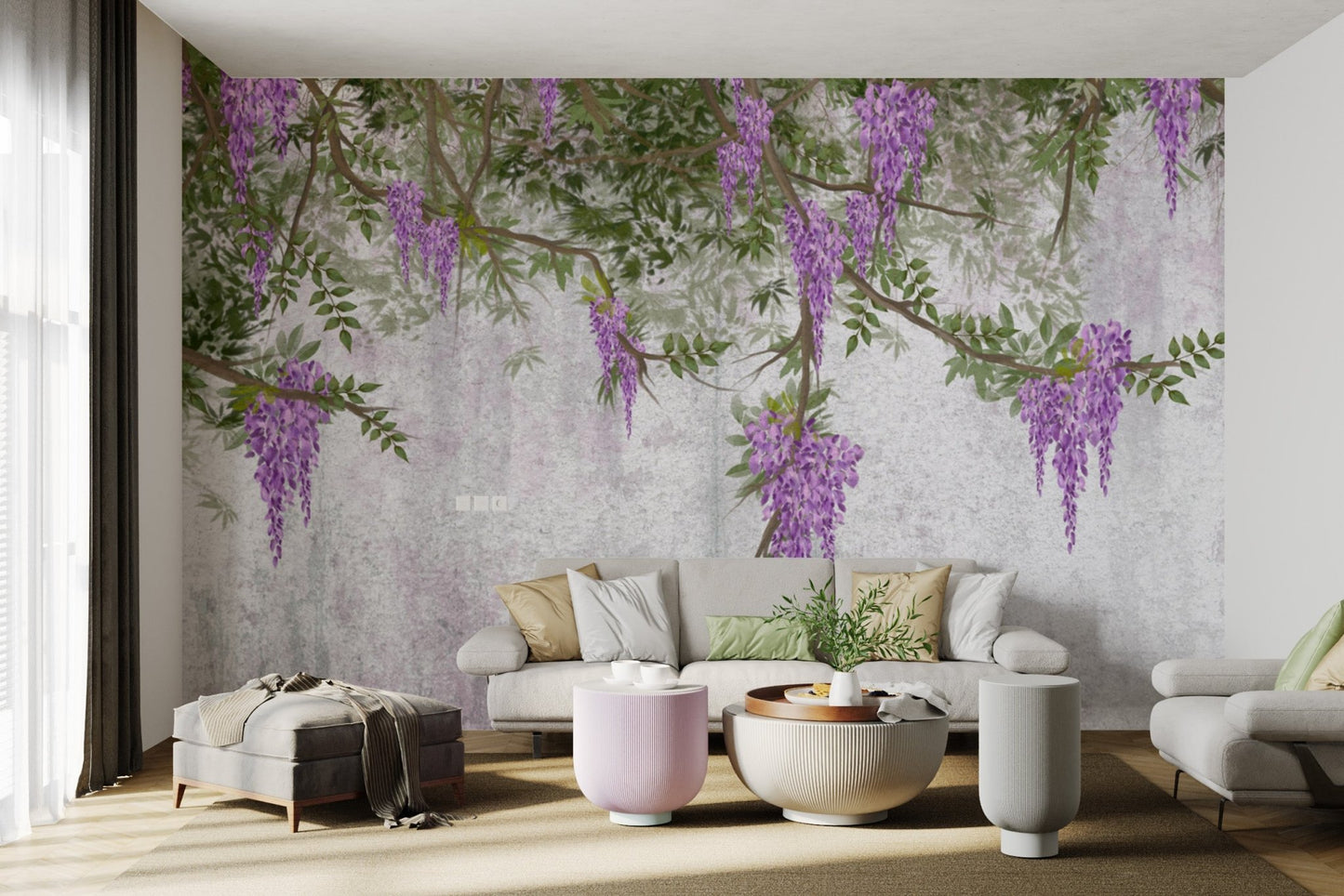 Vintage Wisteria Flower Wallpaper - Wallanza