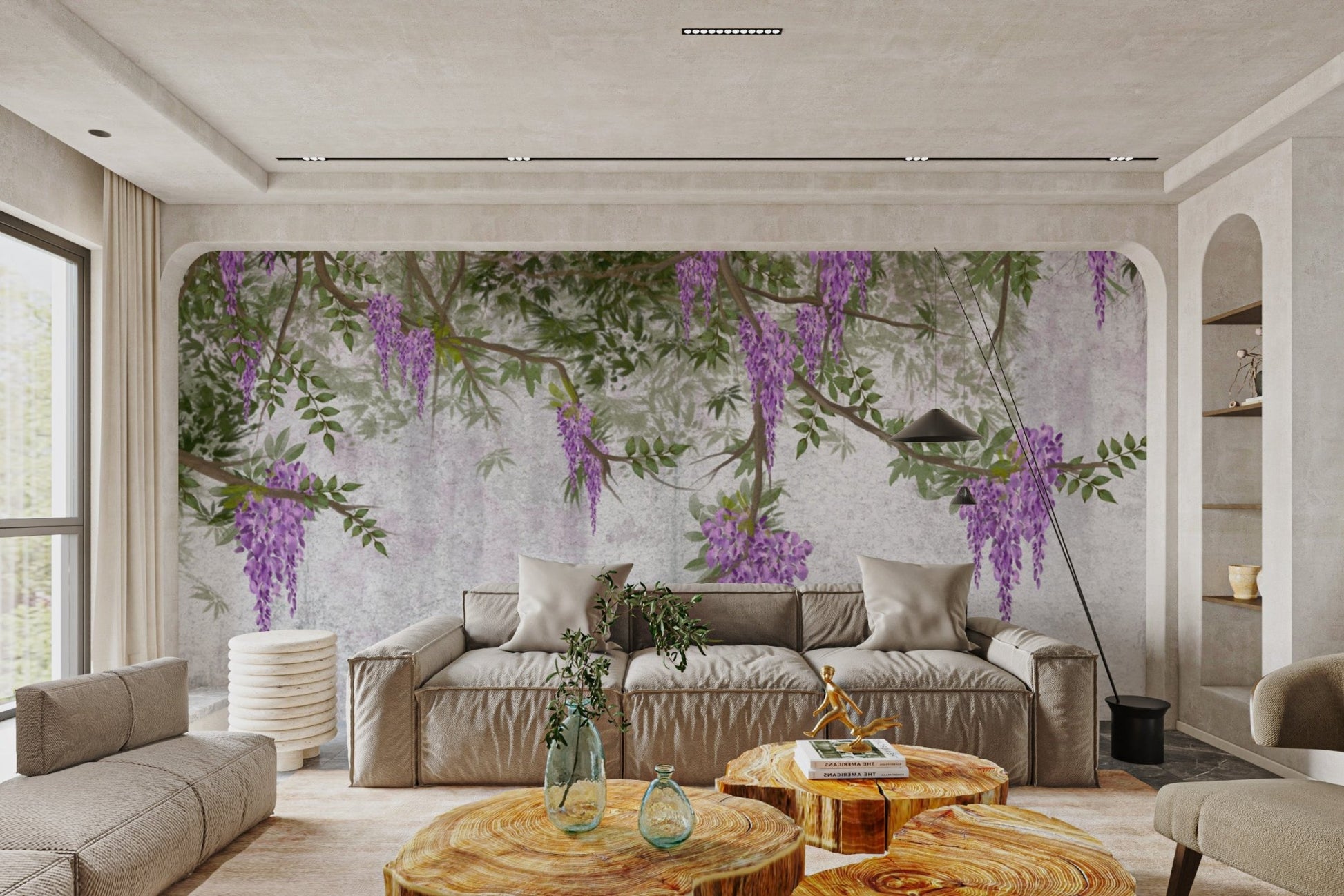 Vintage Wisteria Flower Wallpaper - Wallanza