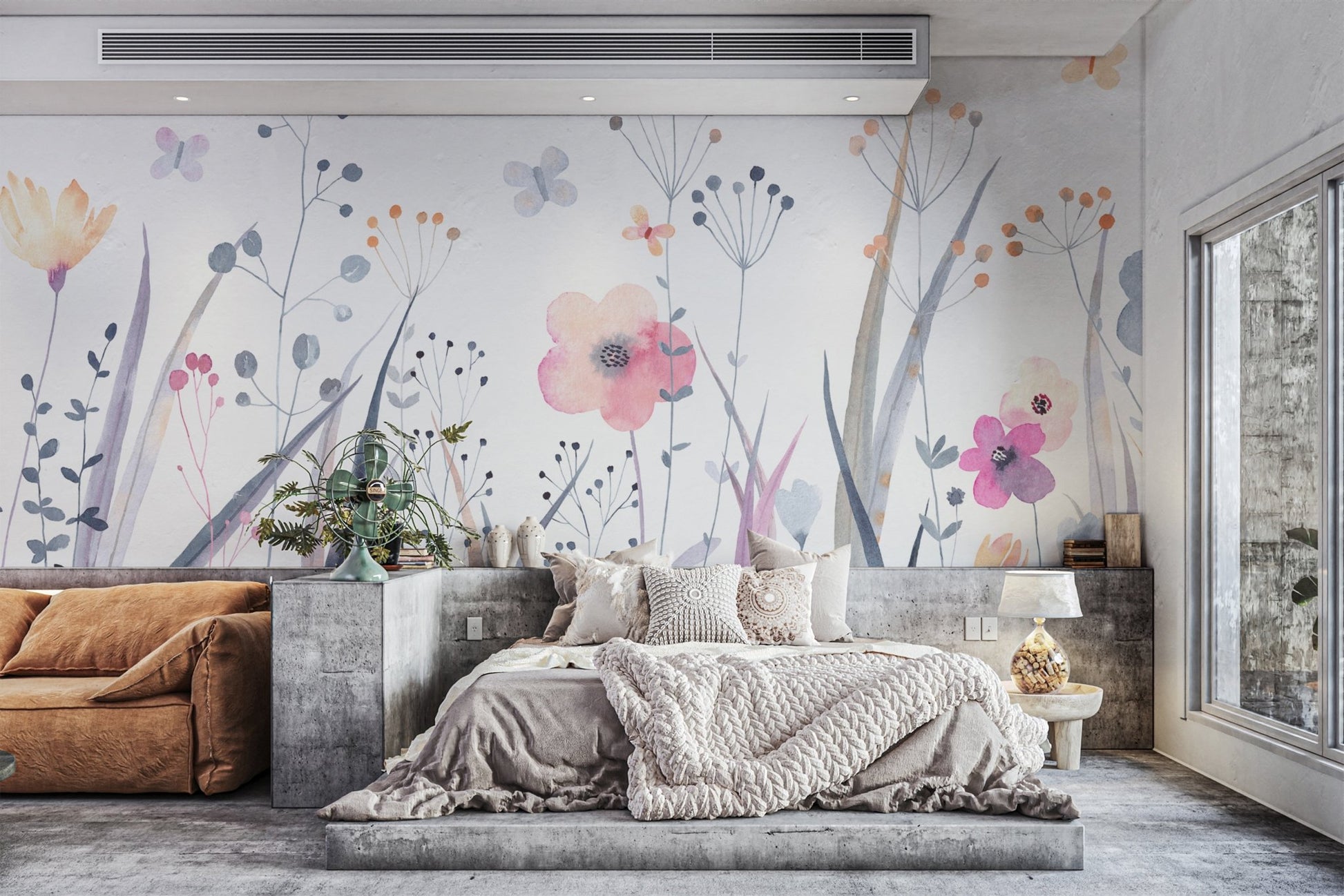 Watercolor Botanical Floral Wallpaper - Wallanza
