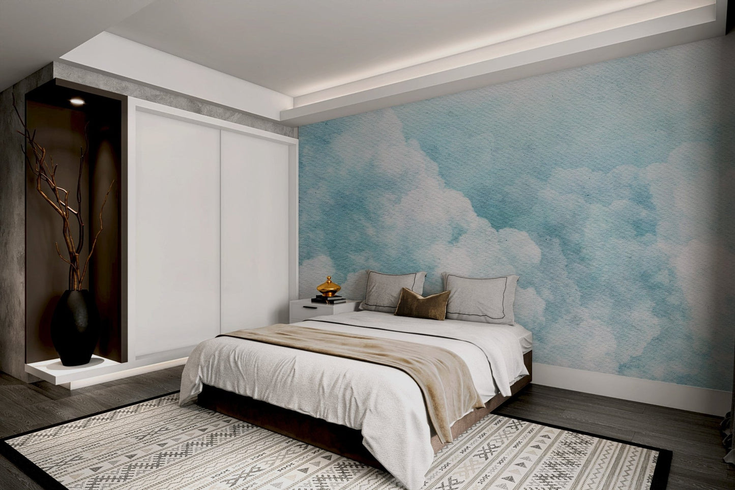 Watercolor Cloud Dancer Wallpaper - Wallanza