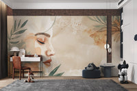 Watercolor Feminine Portrait Wallpaper - Wallanza