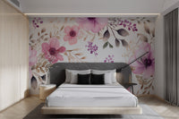 Watercolor Floral Pattern Wallpaper - Wallanza