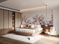 Artistic mural featuring a scenic watercolor floral view for walls.
