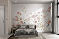 Watercolor Floral Wallpaper Mural - Wallanza