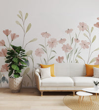 Watercolor Floral Wallpaper Mural - Wallanza