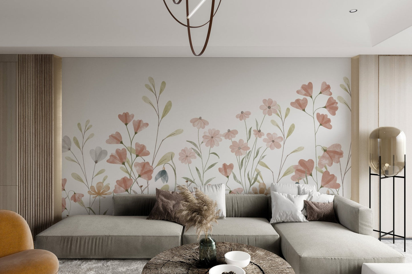 Watercolor Floral Wallpaper Mural - Wallanza