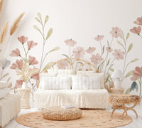 Watercolor Floral Wallpaper Mural - Wallanza