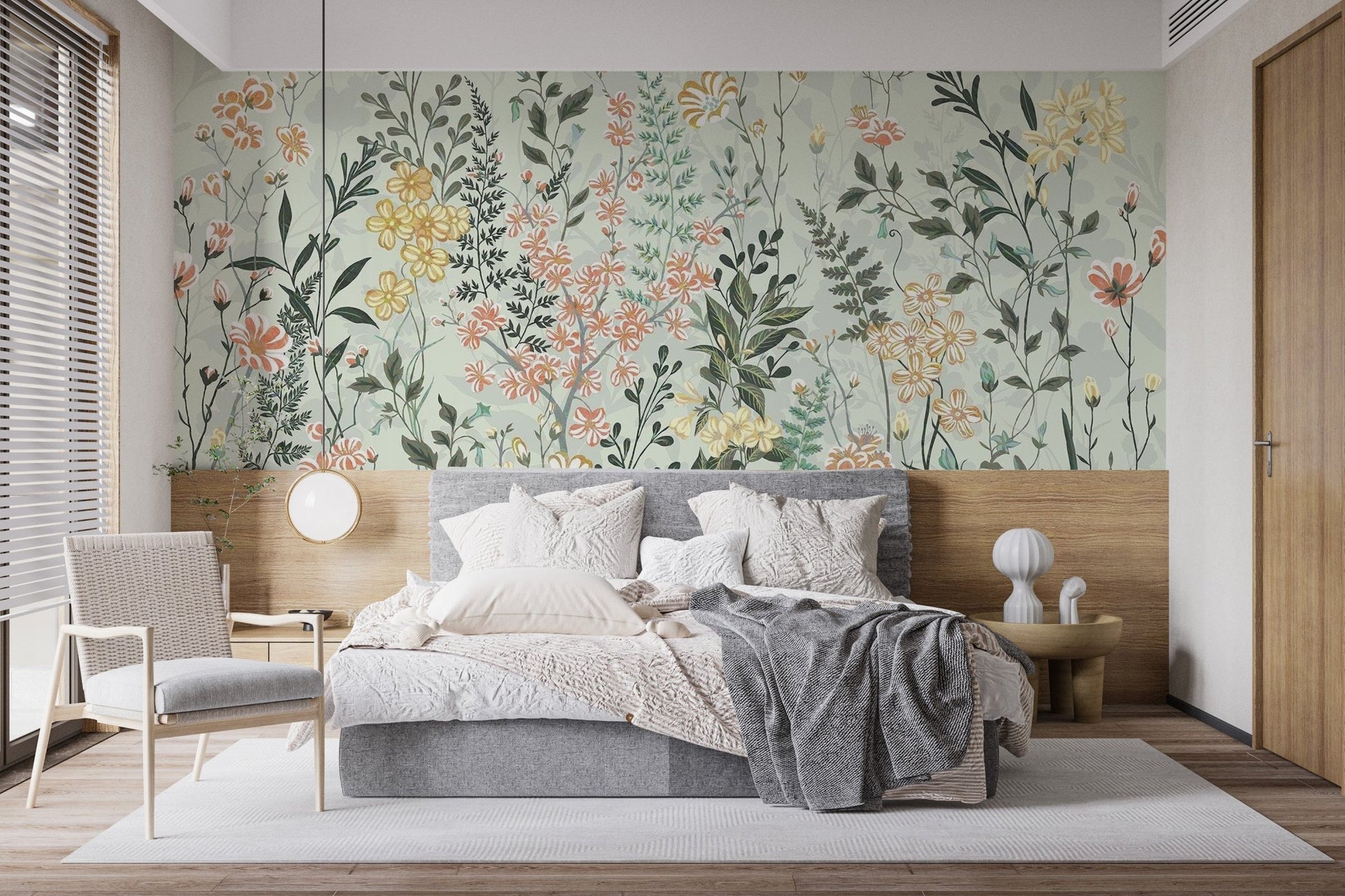 Watercolor Flower Meadow Wallpaper - Wallanza