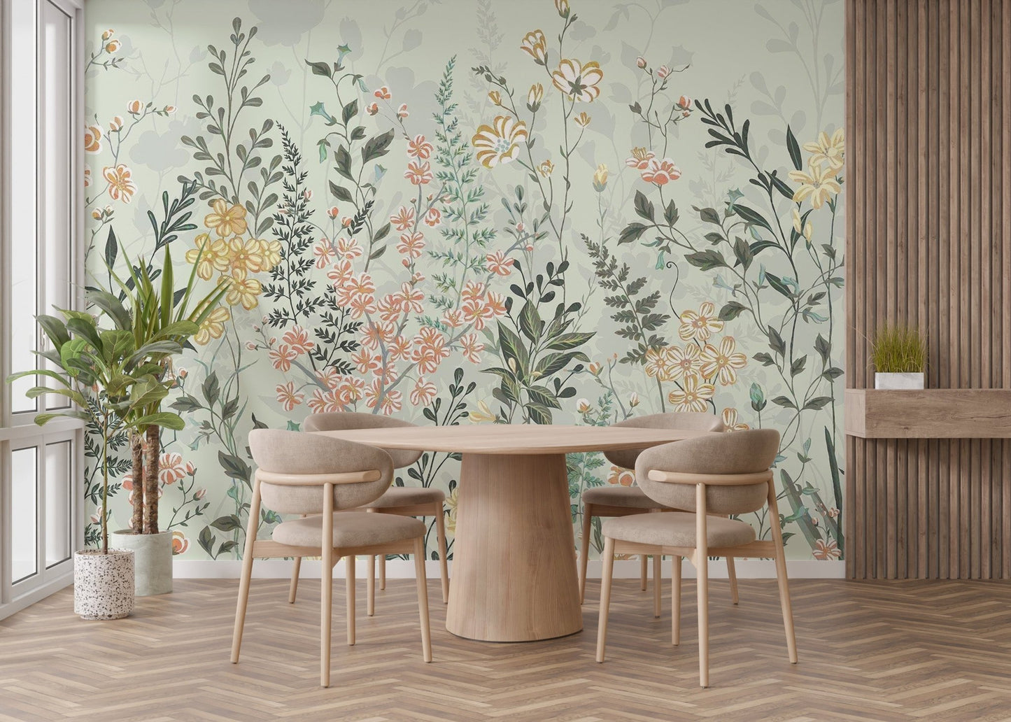 Watercolor Flower Meadow Wallpaper - Wallanza