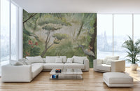 Nature-Inspired Forest Mural in large living space.