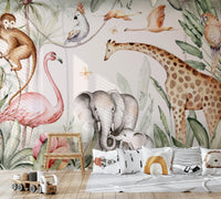 Detailed watercolor deep sea landscape for custom home wall decor.