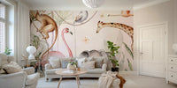 Serene Underwater Dreams wall mural in a modern living room.