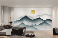 Watercolor Misty Mountain Wallpaper - Wallanza