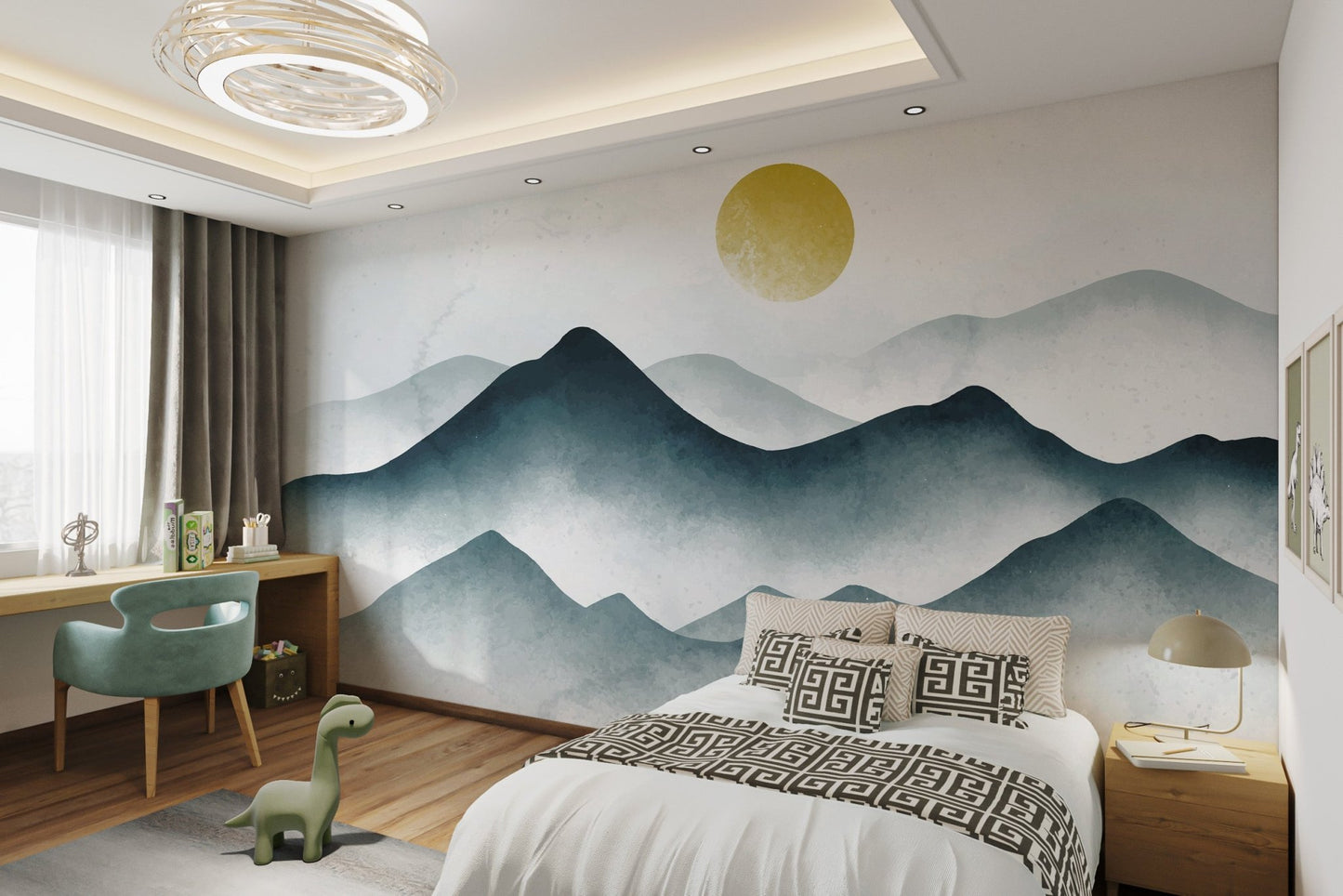 Watercolor Misty Mountain Wallpaper - Wallanza