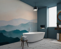 Watercolor Mountain Landscape Wallpaper - Wallanza