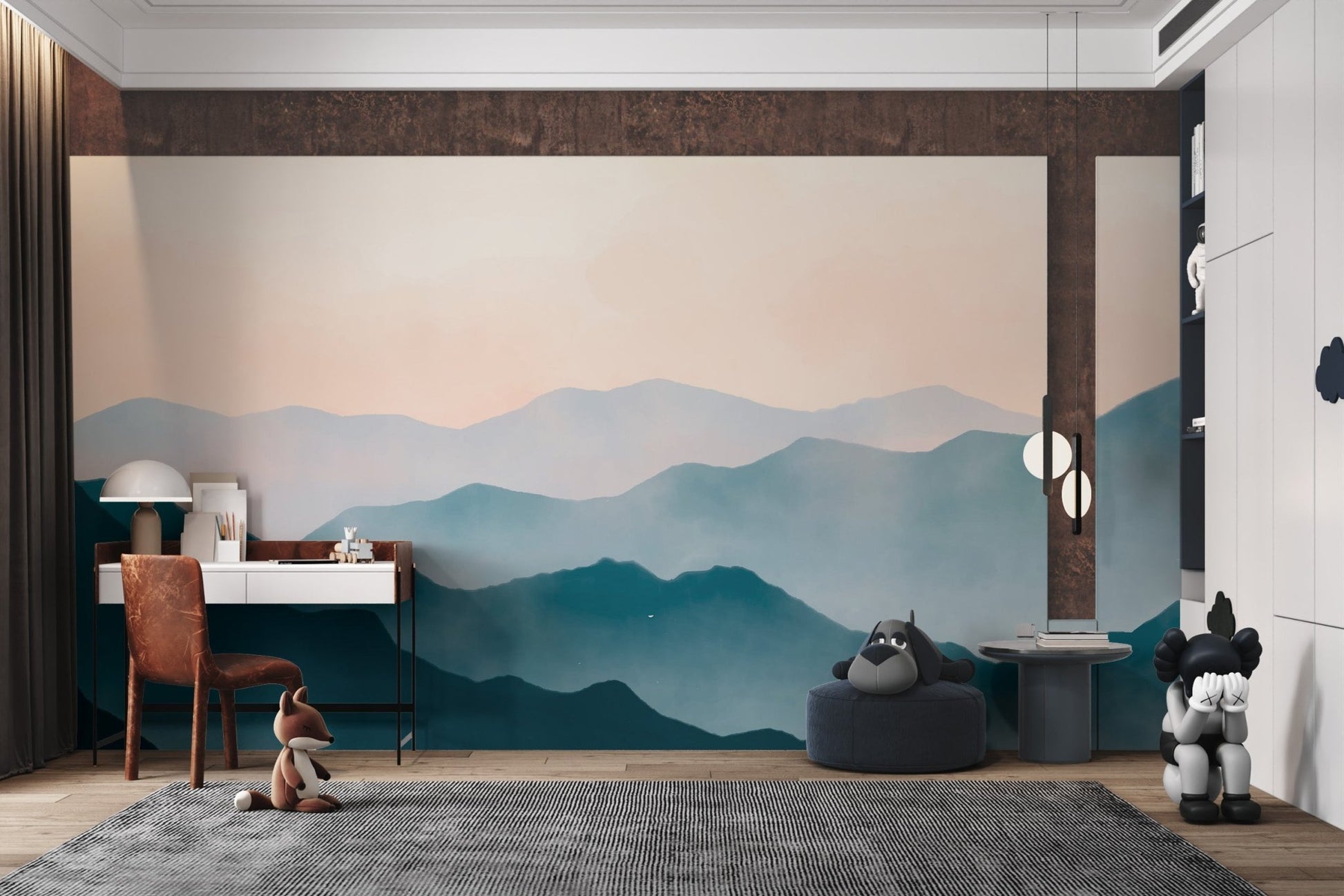 Watercolor Mountain Landscape Wallpaper - Wallanza