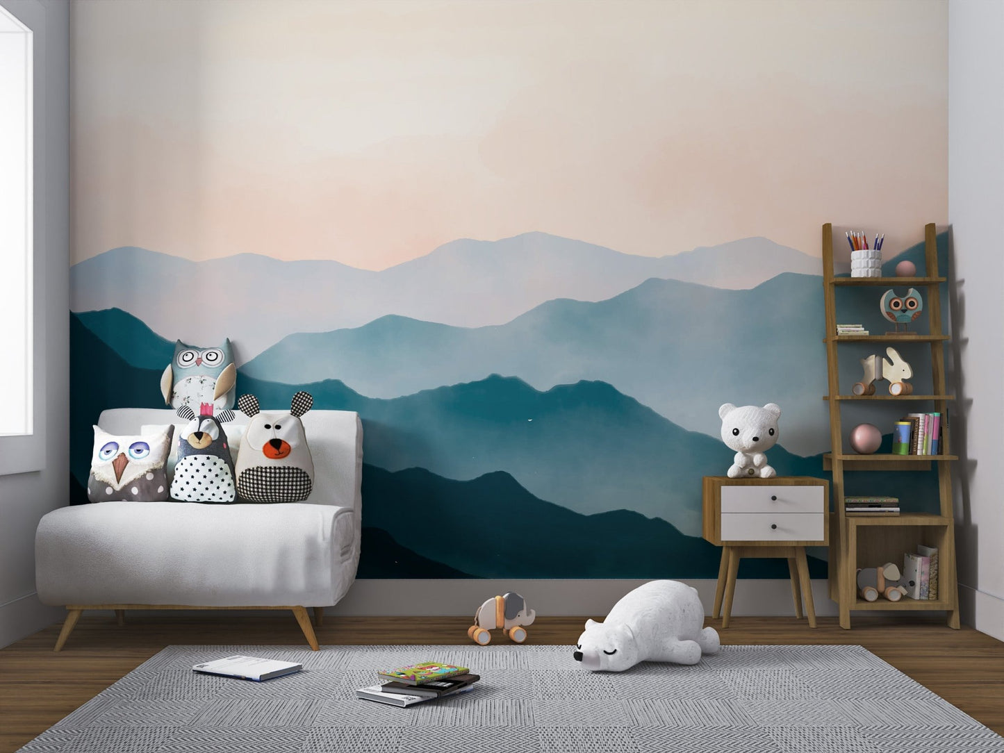 Watercolor Mountain Landscape Wallpaper - Wallanza