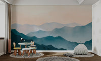 Watercolor Mountain Landscape Wallpaper - Wallanza