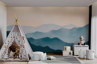 Watercolor Mountain Landscape Wallpaper - Wallanza