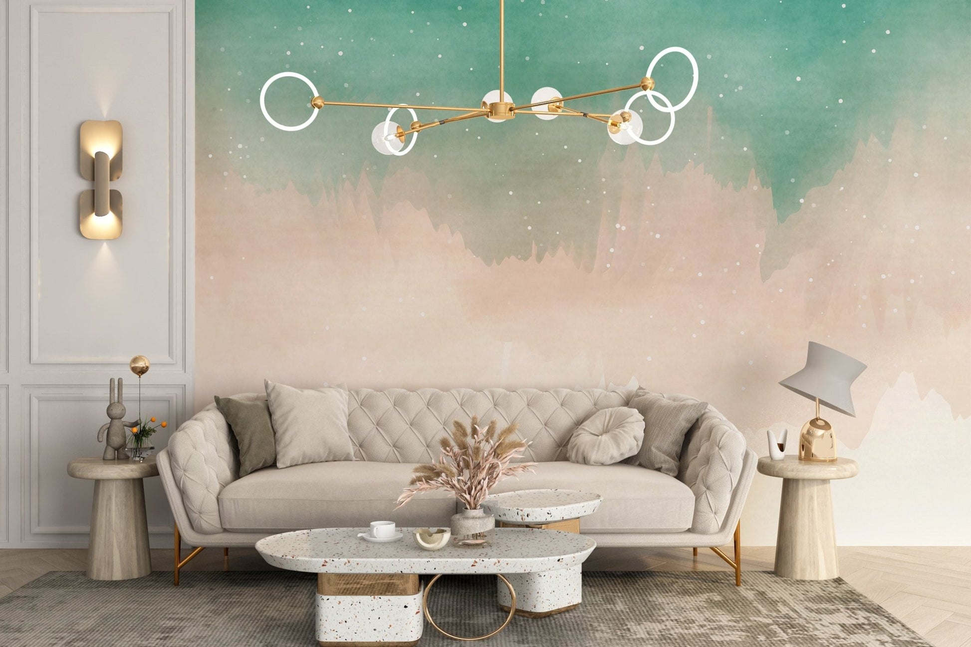 Beautiful Watercolor Ombre Wallpaper Mural