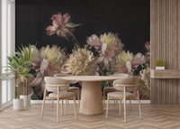 Watercolor Peony Blossom Wallpaper Mural - Wallanza