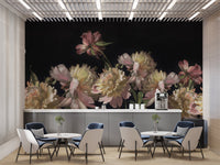 Watercolor Peony Blossom Wallpaper Mural - Wallanza