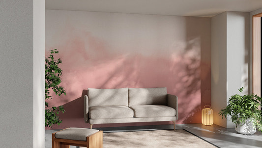 Watercolor pink ombre wallpaper with soft blush gradient wall mural design.