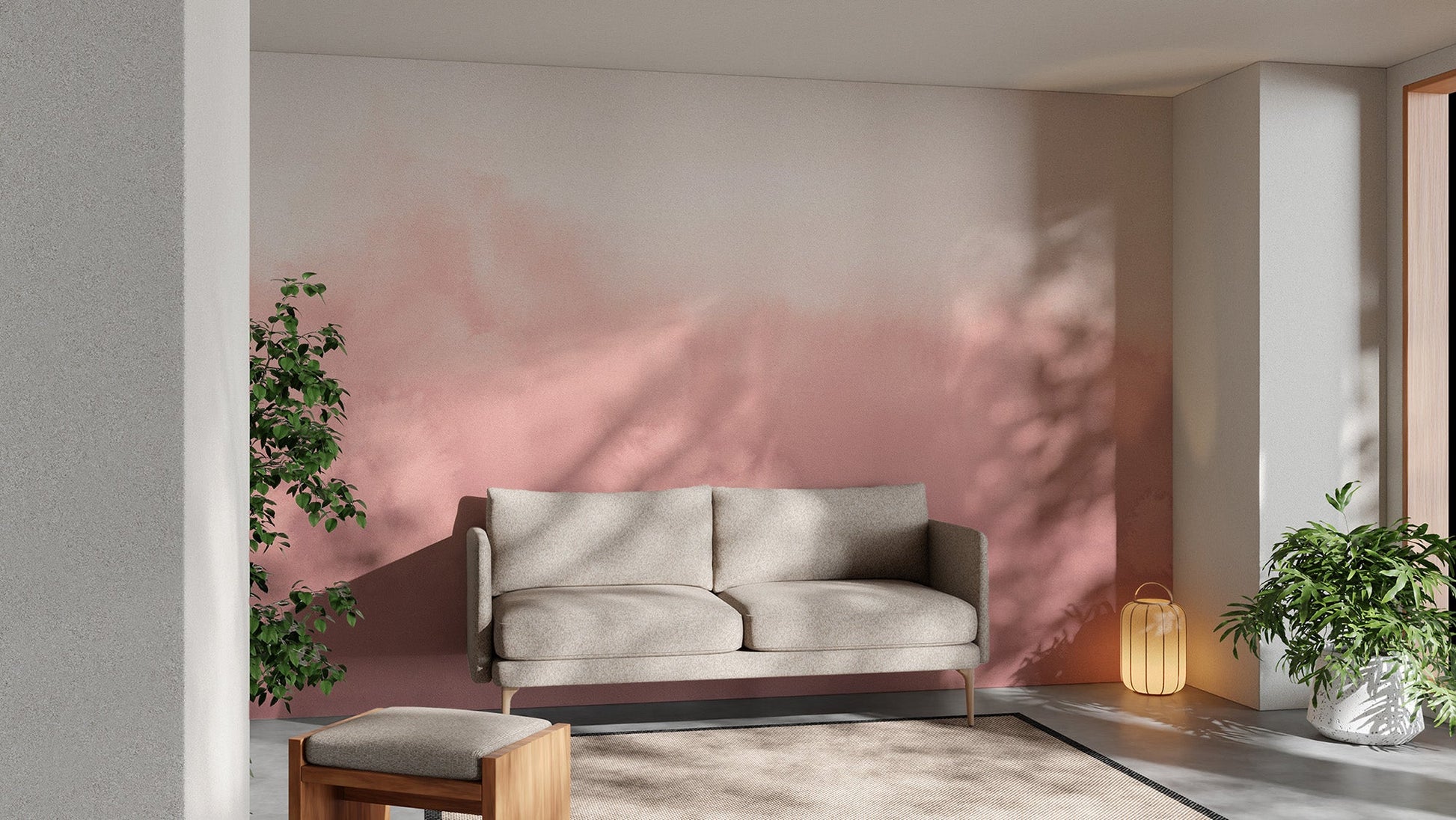 Watercolor Pink Ombre Wallpaper - Wallanza
