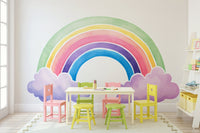 Watercolor Rainbow Wall Mural - Wallanza
