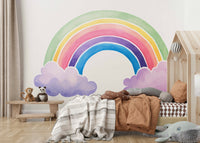 Watercolor Rainbow Wall Mural - Wallanza