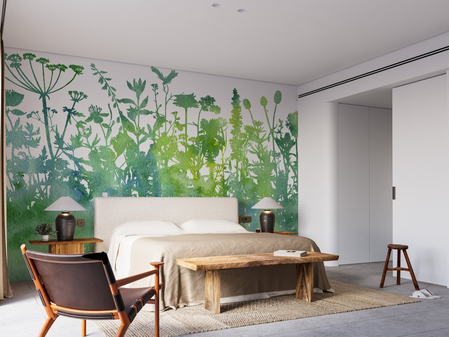 Watercolor Tree Reverie Wallpaper Mural for a cozy feel