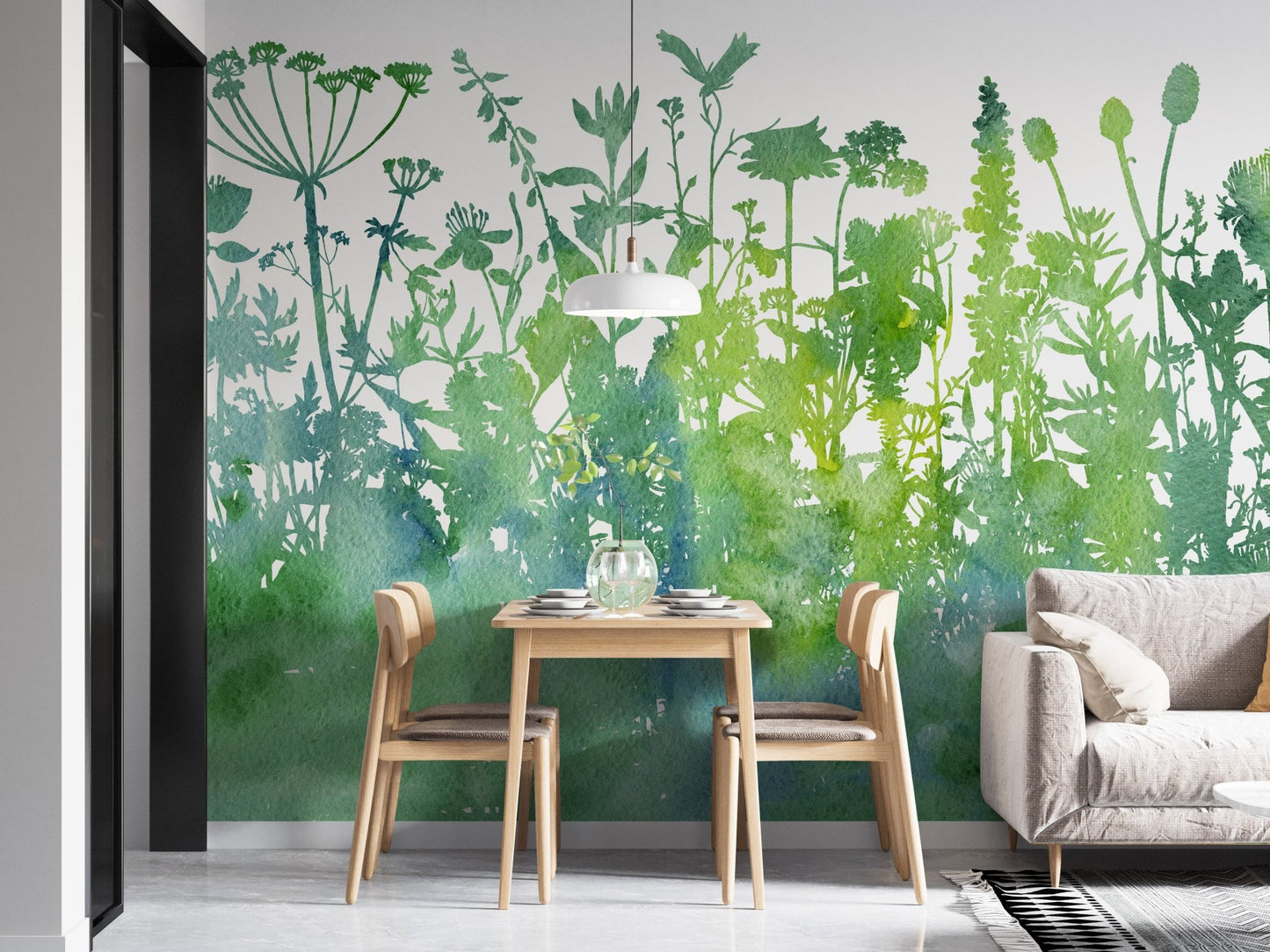 Watercolor Tree Reverie Wall Mural for modern spaces