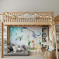 Watercolor Wonders of the Sea Wall Mural - Wallanza