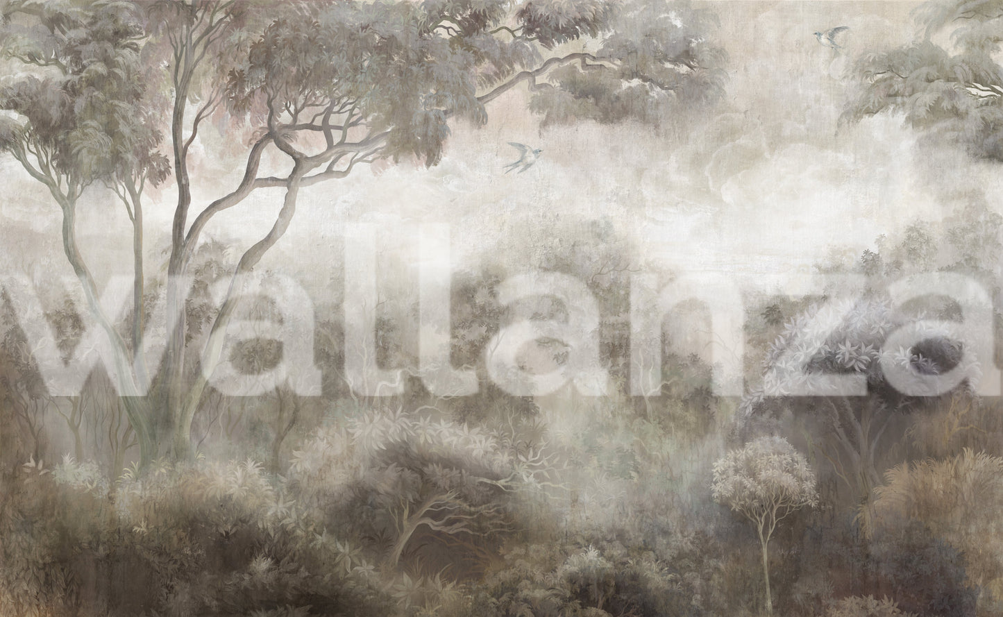 Whispering Mist Forest Mural Wall Mural