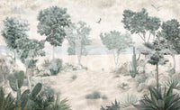 Serene Desert Coastline Wall Mural
