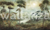Mystic Pagoda Mist Wall Mural