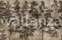 Sepia Forest Reverie Wall Mural