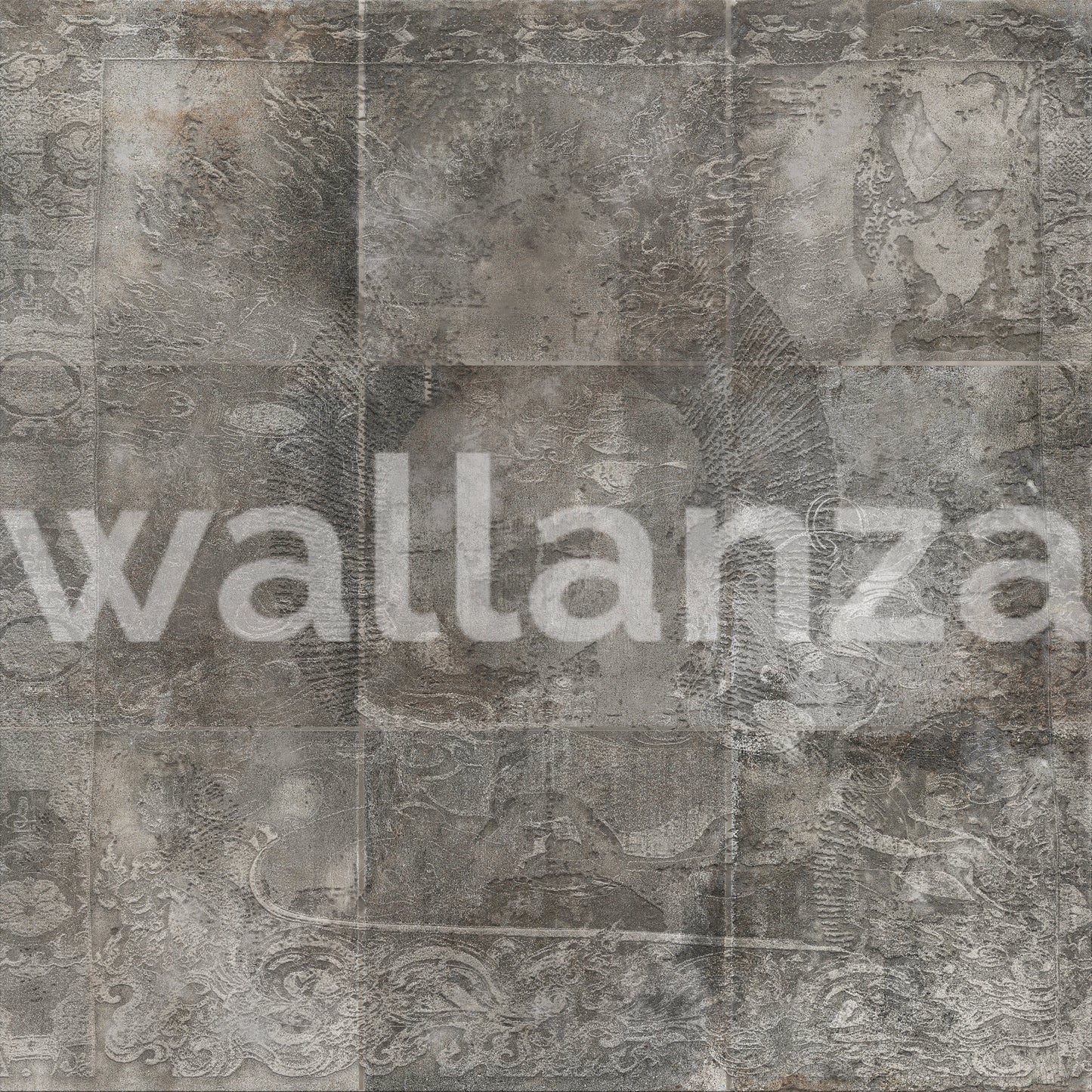 Distressed Damask Concrete Wall Mural
