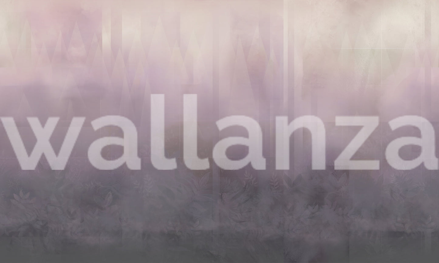 Misty Lavender Peaks Wall Mural