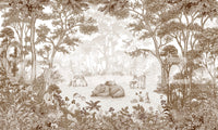 Enchanted Woodland Animal Forest Scene Wall Mural